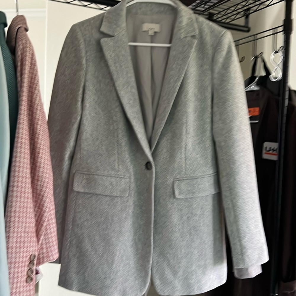 Loft boyfriend fit wool gray blazer